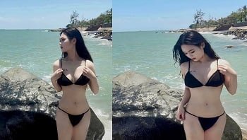 Dao Vy น้องสาวที่สวยงามอวดหีของเธอเต็มไปด้วยน้ำ