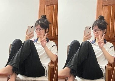 เพศของนักเรียนหญิงหลังเลิกเรียนถูกขอให้ร้อนด้วยแตงโม